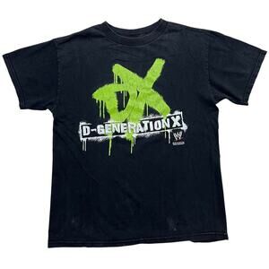 Vintage 2007 WWE By Hybrid Tees RARE D Generation X Graphic Youth Tee - XL 18-20